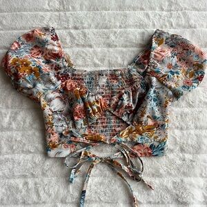 Floral Smocked Women's Top